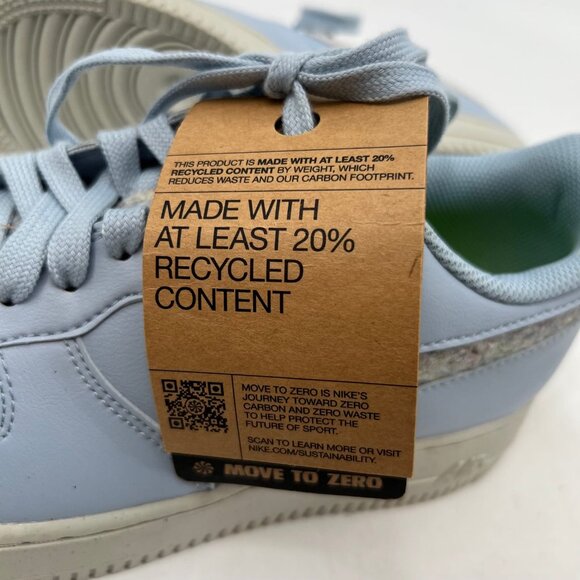 Nike Blue & Gray Air Force 1 ‘07 SE Sneakers | Size 8 - Picture 6 of 10